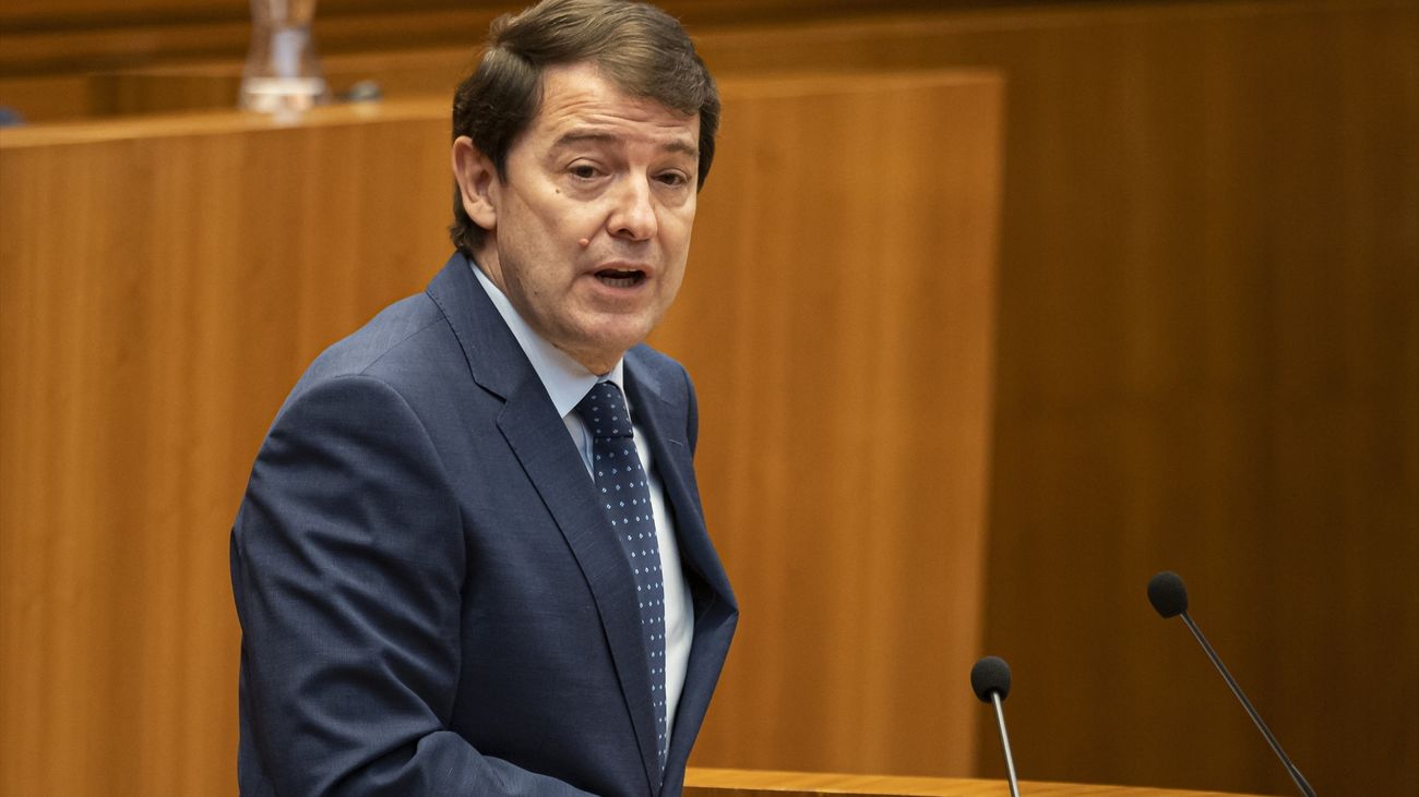 El candidato del PP a la Presidencia de la Junta de Castilla y León y presidente del partido en la región, Alfonso Fernández Mañueco