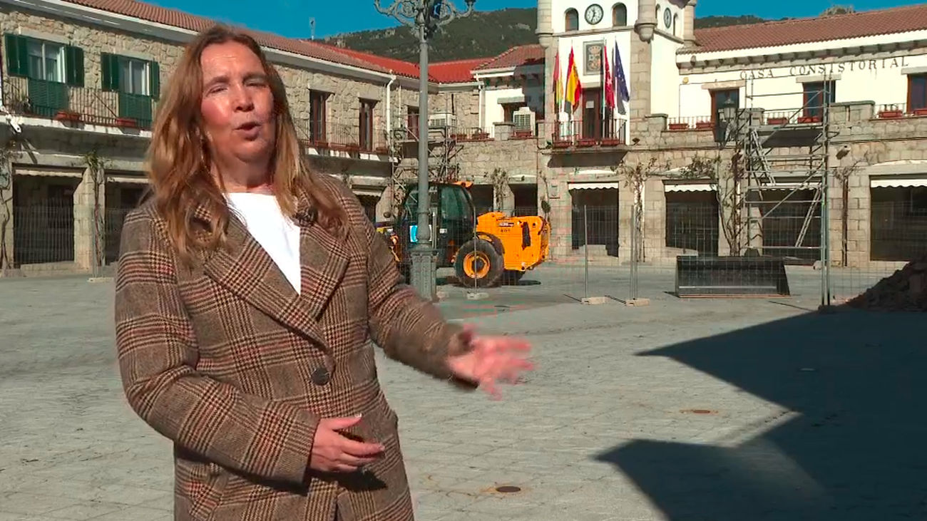 Hoyo de Manzanares rehabilita su plaza Mayor con el plan de Pueblos con Vida