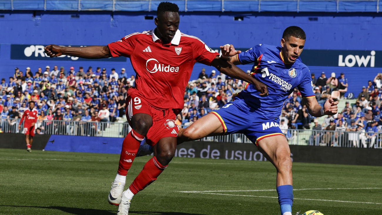 Imagen del partido entre Getafe y Sevilla