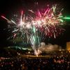 Fuegos artificiales en el parque de Pradolongo para dar la bienvenida al Año Nuevo chino