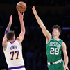 Doncic, impresionado con Hugo González tras el Celtics - Lakers: "Es un jugador increíble"