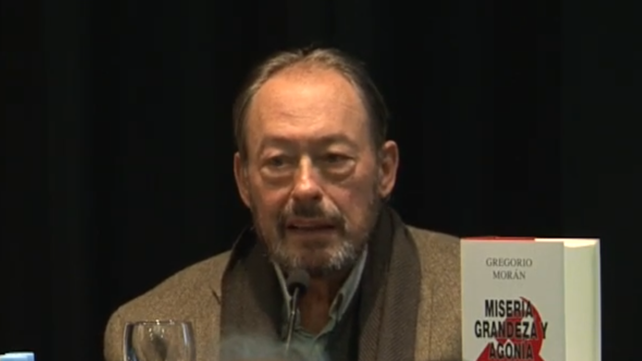 Gregorio Morán , en un acto en el Círculo de Bellas Artes de Madrid