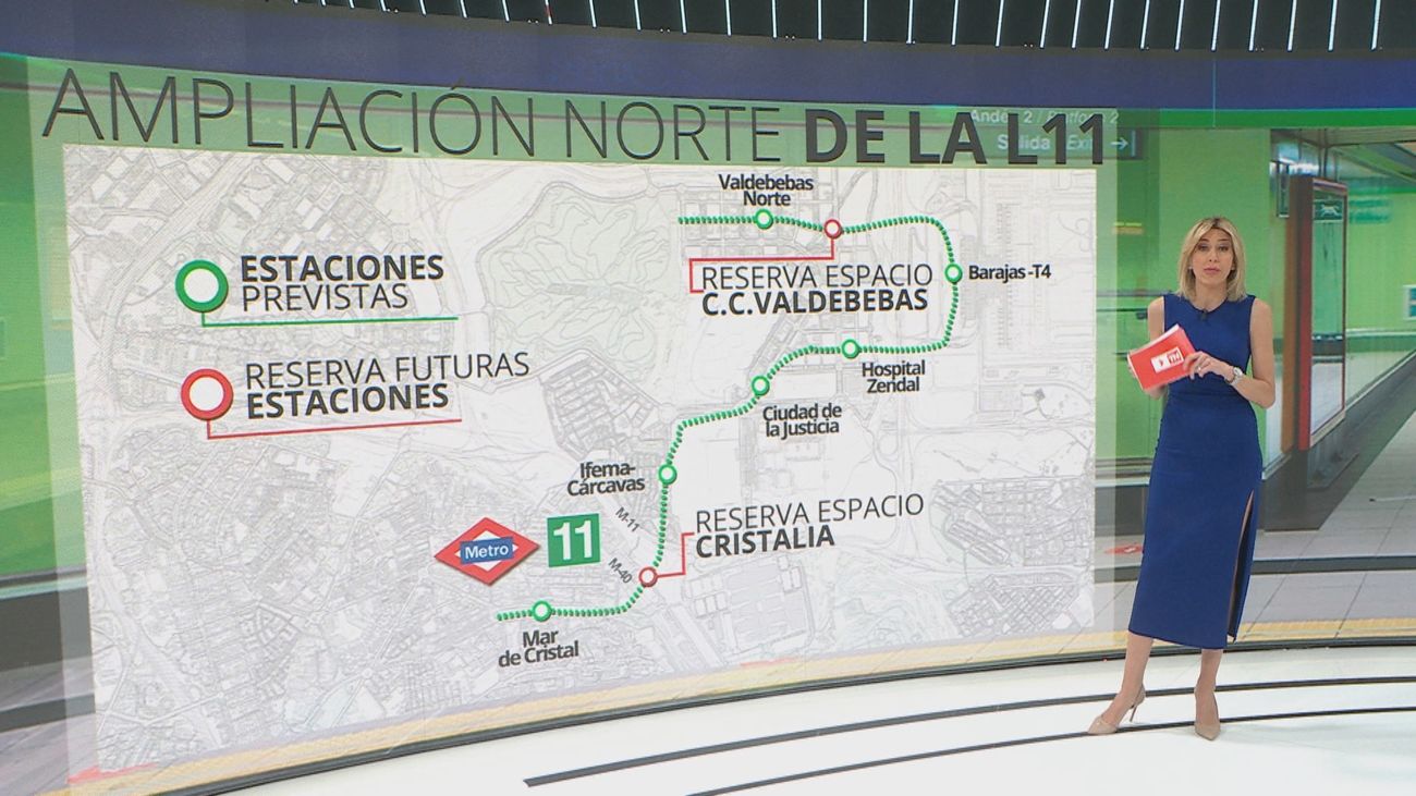 La línea 11 de Metro reserva espacio para dos posibles futuras estaciones en la zona norte