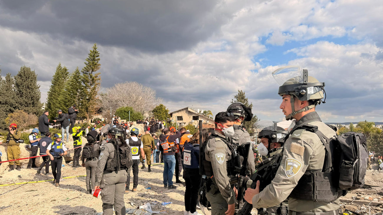 Soldados israelíes en Beit Shemesh, cerca de Jerusalén