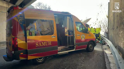 Muere un motorista en Madrid tras chocar contra el muro de un túnel de la A-3