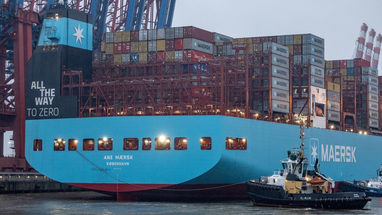 El buque portacontenedores 'Ane Maersk' de la naviera Maersk