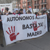 Autónomos protestan en Madrid por la falta de apoyos