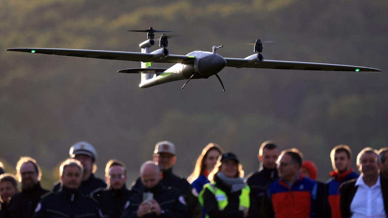 Presentación de un dron dedicado al reconocimiento de áreas de catástrofes
