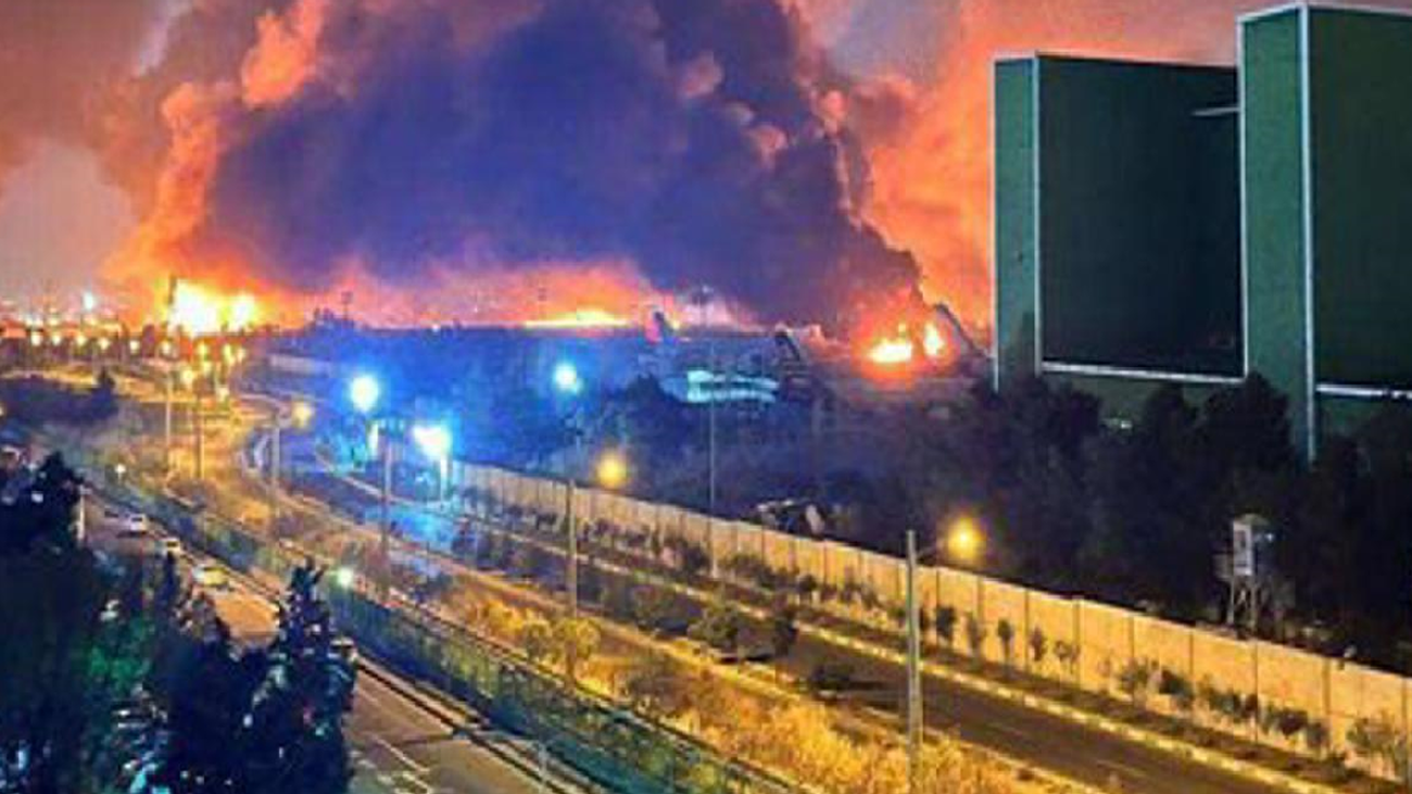 Incendio en el aeropuerto de Teherán