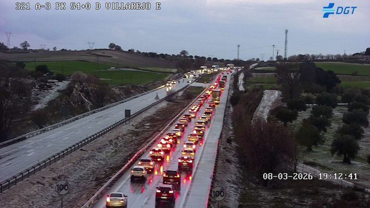 Accidente múltiple en la la A-3 en Villarejo de Salvanés