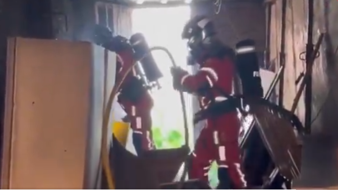 Incendio en un almacén de Fuenlabrada