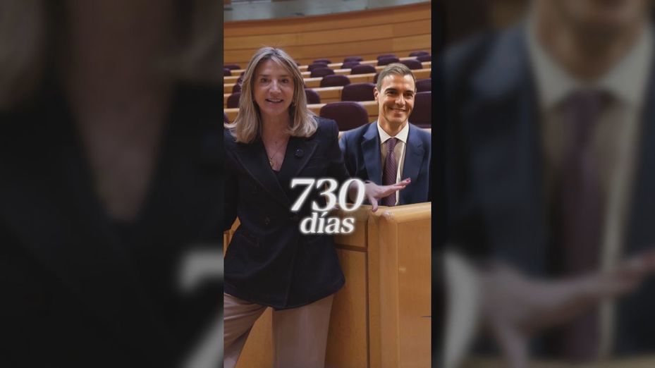 Alicia García se hace un Tik Tok con Sánchez para denunciar que lleva 2 años sin acudir a una sesión de control del Senado