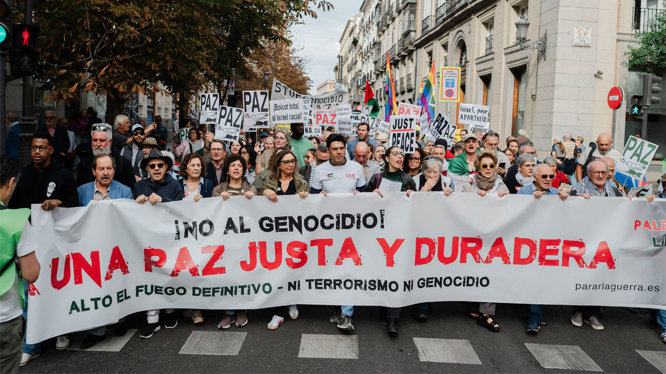 Manifestación ‘Por una paz justa’,