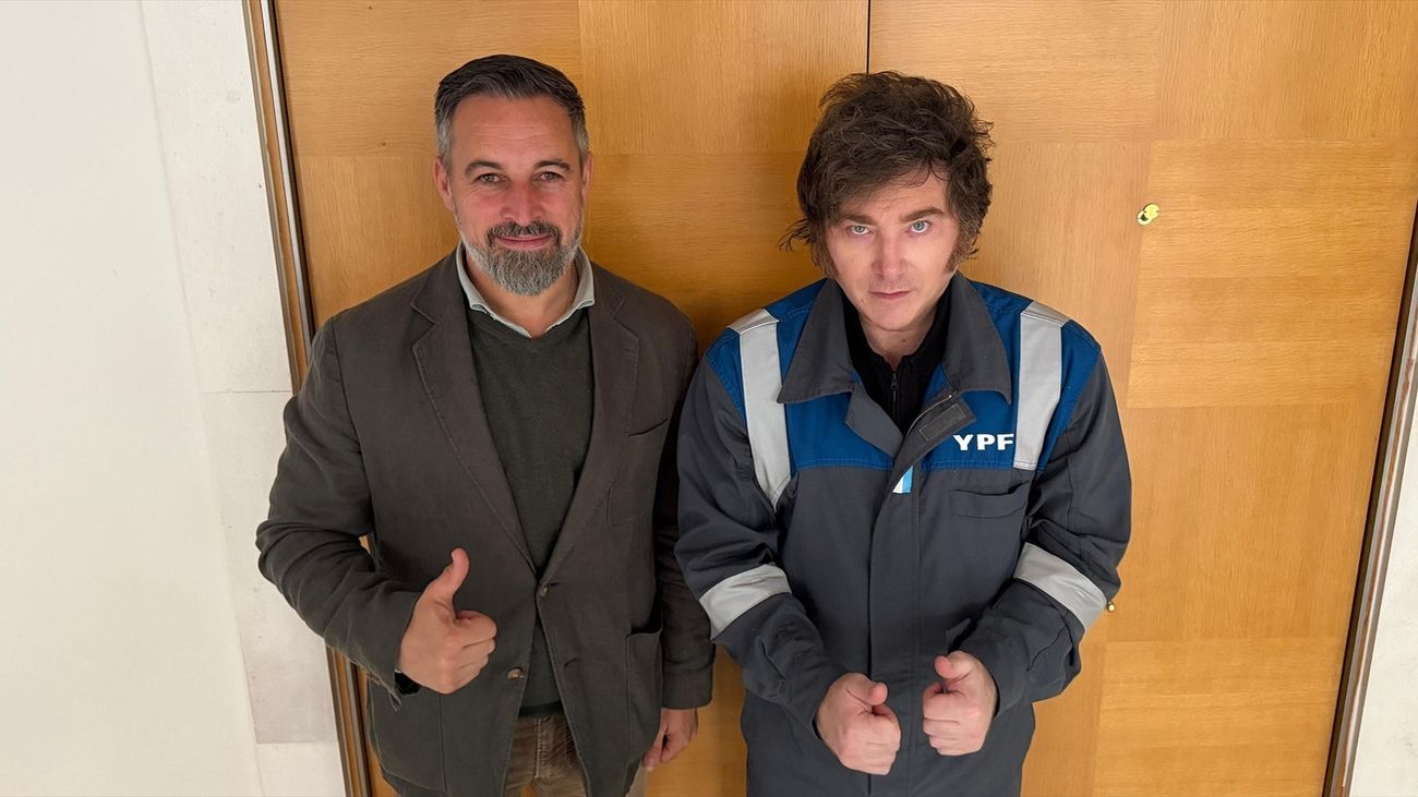 Santiago Abascal y Javier Milei