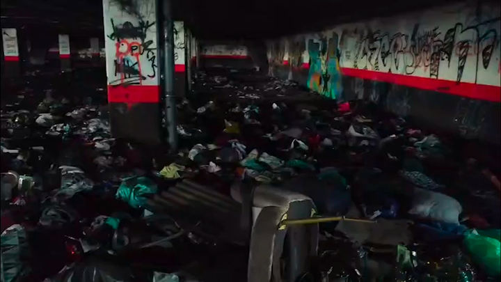 Incendio en un parking abandonado en Vallecas