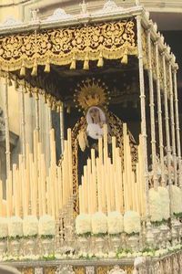 El montaje de palio de la Virgen de la Inmaculada ya está listo para la Semana Santa