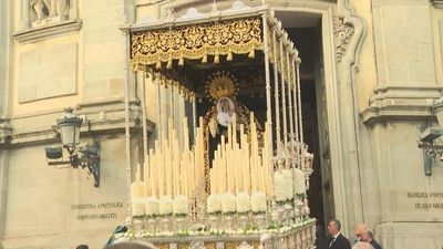 El montaje de palio de la Virgen de la Inmaculada ya está listo para la Semana Santa