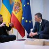 El presidente del Gobierno, Pedro Sánchez  se reúne con el presidente de Ucrania, Volodímir Zelenski