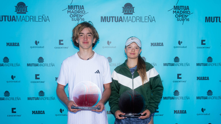 Fernando Fontán y Valeria Martín López, campeones del Mutua Madrid Open sub'16