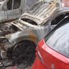 Ocho coches calcinados en un incendio en Fuenlabrada