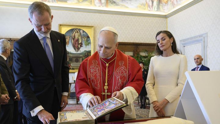 Felipe VI, león XIV y Letizia