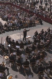 La Plaza Mayor reúne a 150 músicos de bandas procesionales de Semana Santa