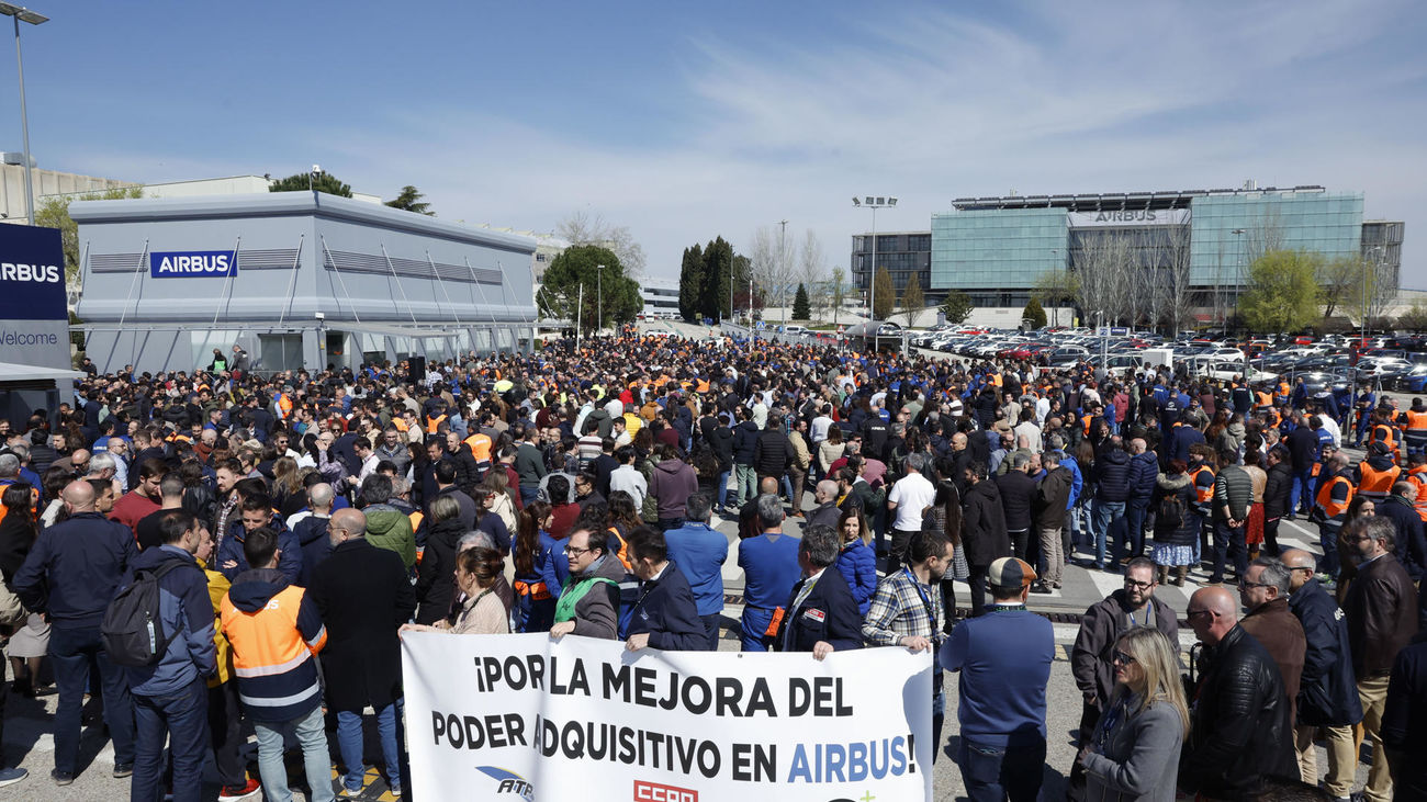 Airbus cita a los sindicatos tras las protestas en Madrid y cinco factorías más