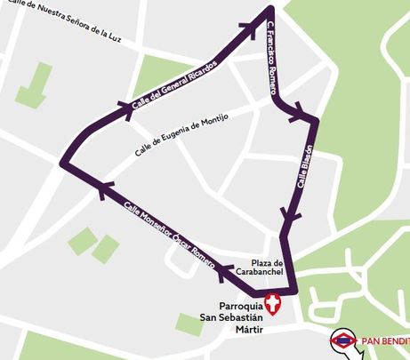 Recorrido Viernes Santo Pocesión del Silencio / Ayuntamiento de Madrid