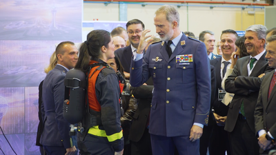 Felipe VI conoce las últimas tecnologías que han llegado en el Ejército del Aire