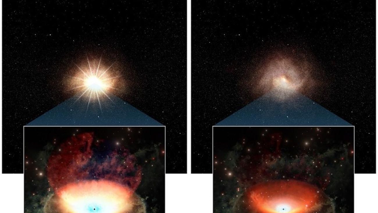Descubren un agujero negro supermasivo a 10.000 millones de años luz que pierde brillo de forma muy rápida