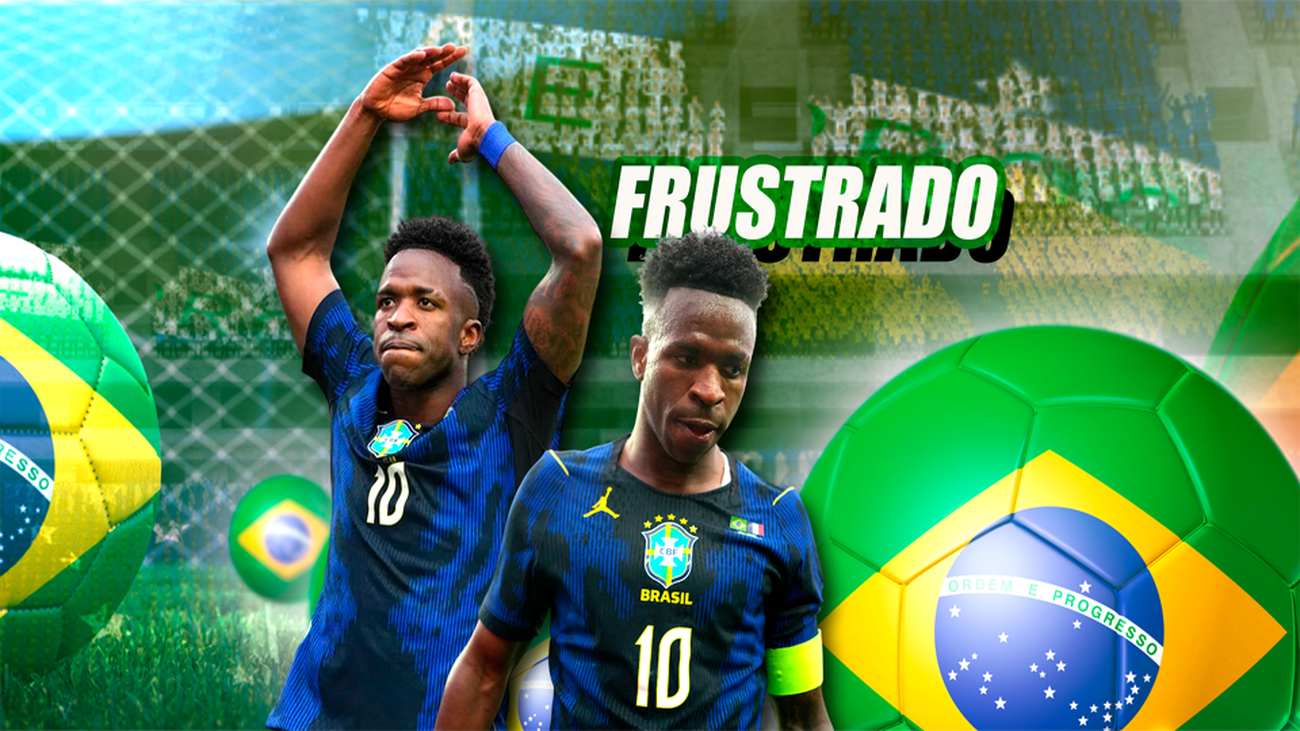 Vinicius se frustra cada vez que se pone la camiseta de Brasil