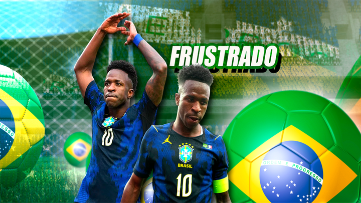 Vinicius se frustra cada vez que se pone la camiseta de Brasil