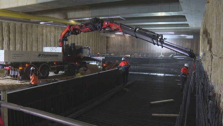 Las obras de la estación de Metro Santiago Bernabéu, desde dentro