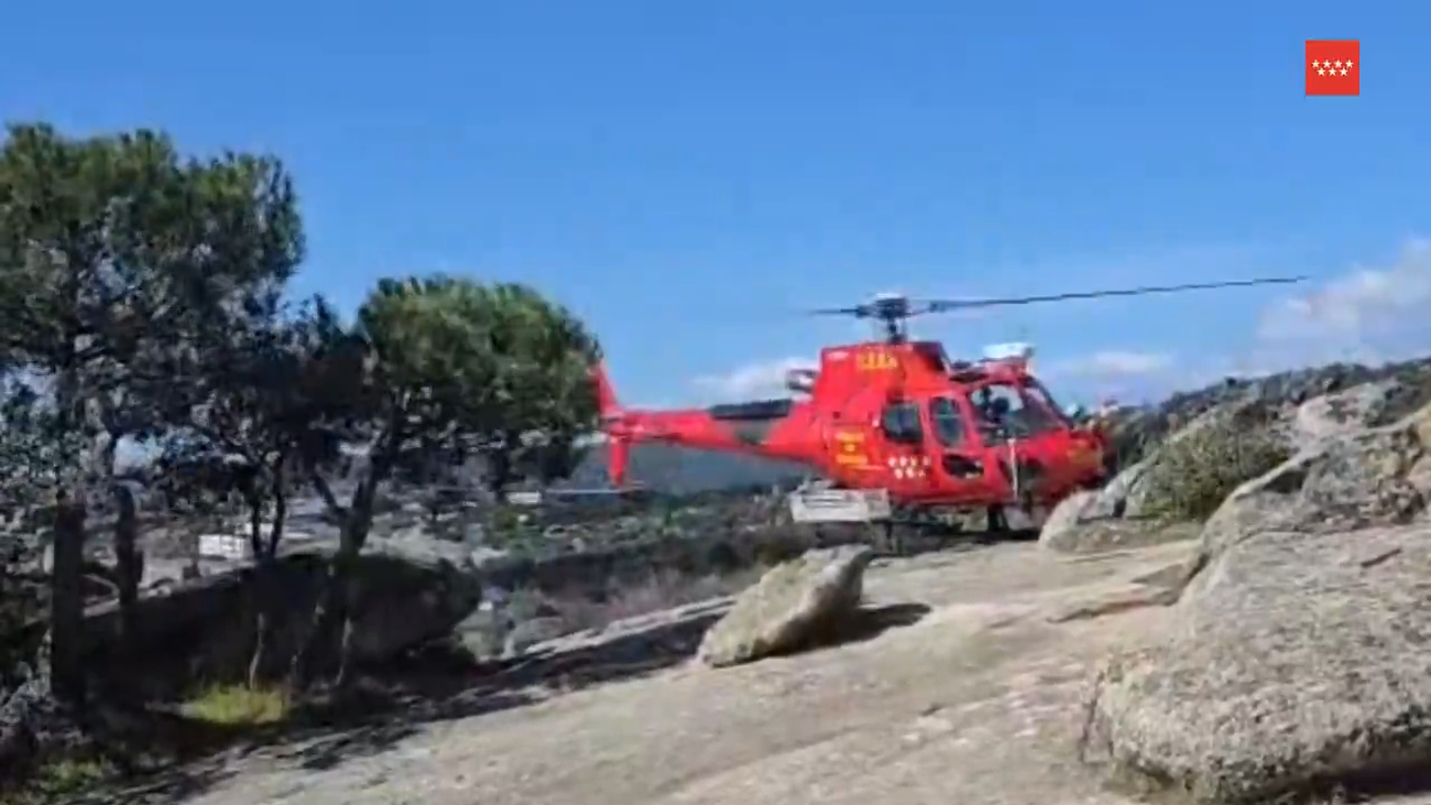 Rescatada una escaladora en Torrelodones tras sufrir una caída en una zona de difícil acceso