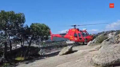 Rescatada una escaladora en Torrelodones tras sufrir una caída en una zona de difícil acceso