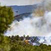 Incendio forestal en el parque natural de Sierra Espuña, Murcia