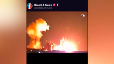 Trump comparte un vídeo de un ataque militar masivo sin detallar ubicación
