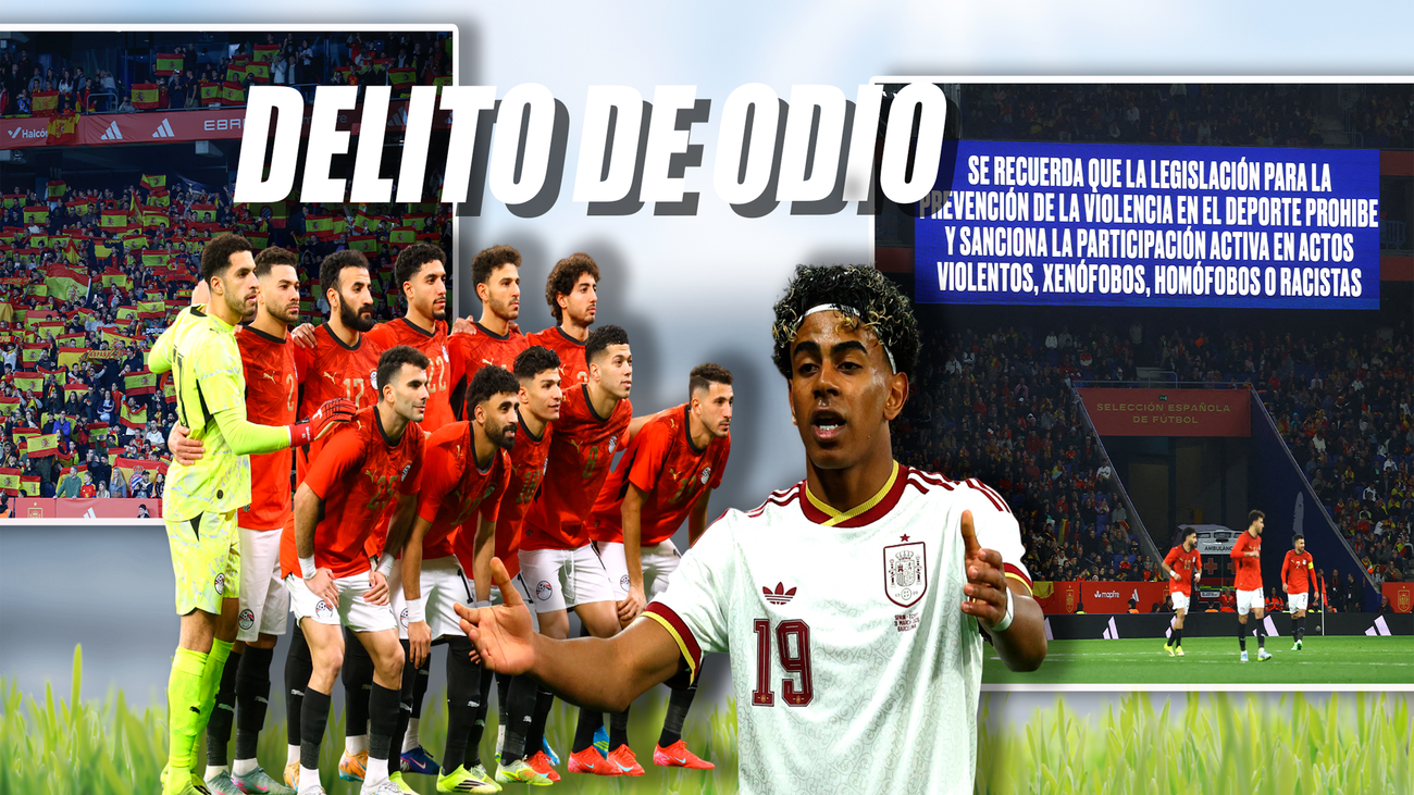 Los vergonzosos pitidos xenófobos de un grupo de aficionados en el amistoso España- Egipto en Cornellá