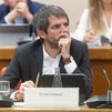 El ministro de Cultura, Ernest Urtasun, durante una reunión, en el Congreso de los Diputados