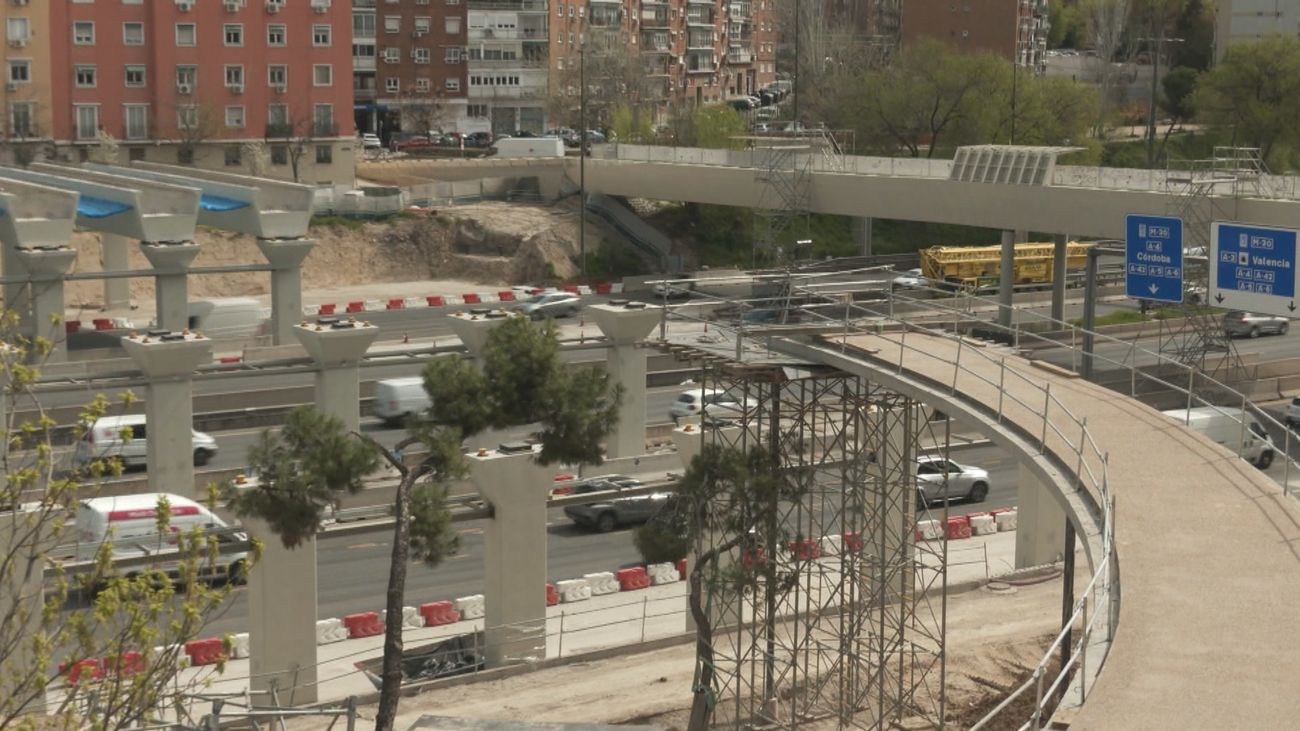 Las obras del Parque Ventas sobre la M-30 avanzan a gran ritmo: Madrid ganará más de 16.000 m² de zonas verdes