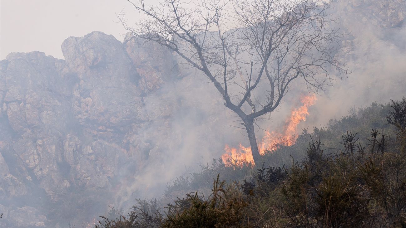 Continúa el riesgo de incendio alto en Cantabria y Asturias con 20 fuegos activos