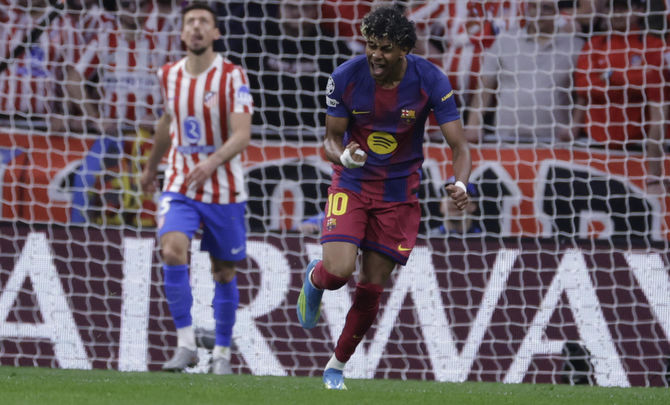 Lamine Yamal ante el Atlético de Madrid / EFE