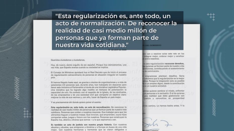 Sánchez defiende la regularización masiva y pide al PP que sea "coherente" y "escuche a la Iglesia"