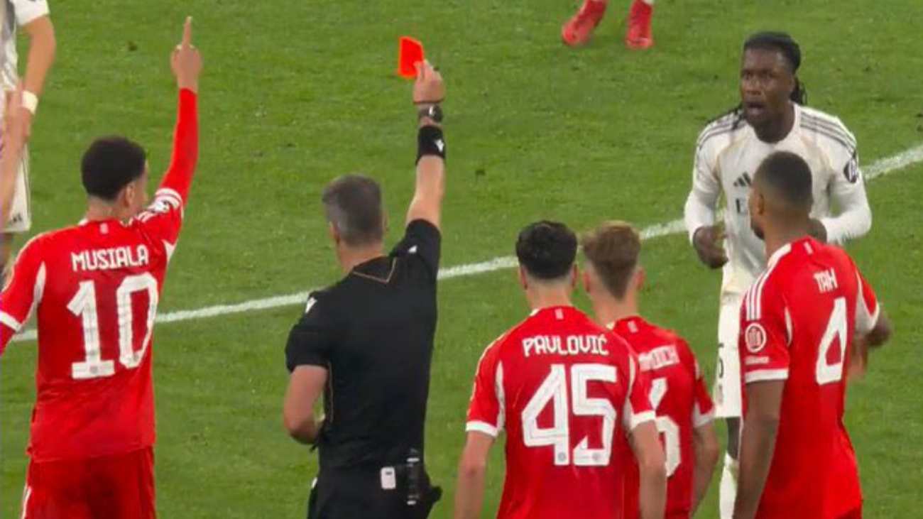 Camavinga, expulsado ante el Bayern