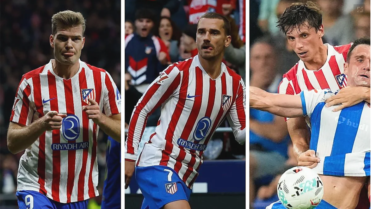Sorloth, Griezmann y Le Normand