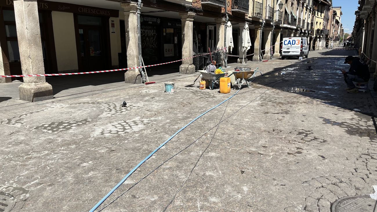 La Calle Mayor de Alcalá de Henares, en obras