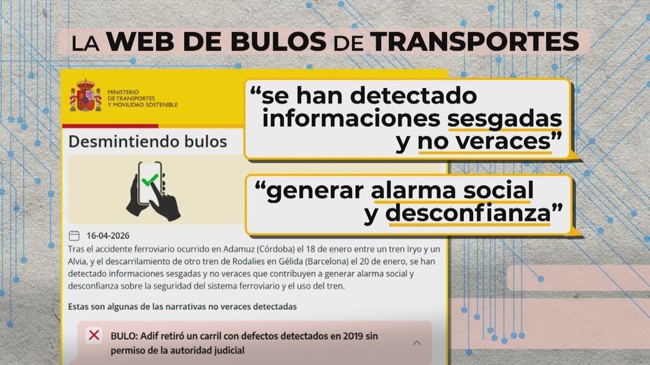 Óscar Puente lanza una web para "desmentir bulos" sobre el accidente de Adamuz