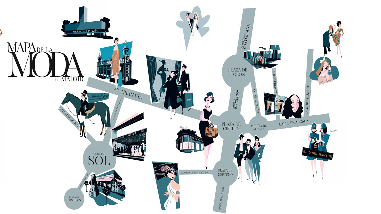 Un mapa recorre la moda hecha en Madrid'con paradas en Almacenes Arias o Don Algodón