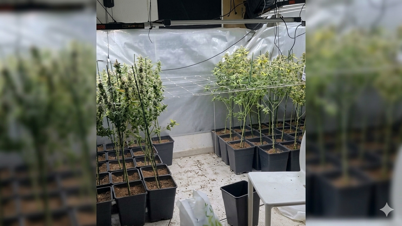 Plantación de marihuana intervenida por la Guardia Civil
