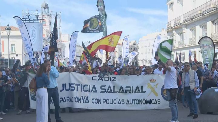 Policías y guardias civiles piden en Madrid jubilaciones dignas y ser profesión de riesgo